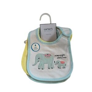 NWT Carter's Little Baby Basics 4-Pack Bibs Mommy's Mini-Me Water Resistant